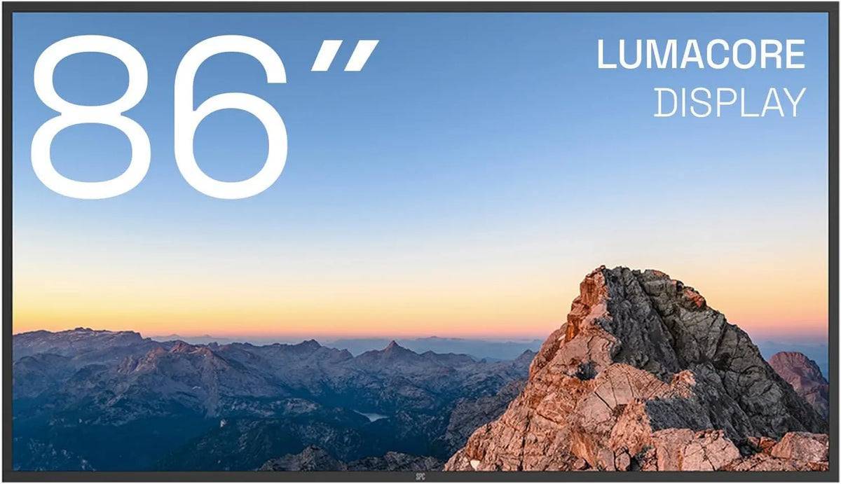 SPC, Monitory, LUMACORE displej 86 '- 4K UHD displej, Černá, 86 ', 4K, 3840 × 2160, 1, 8 G
