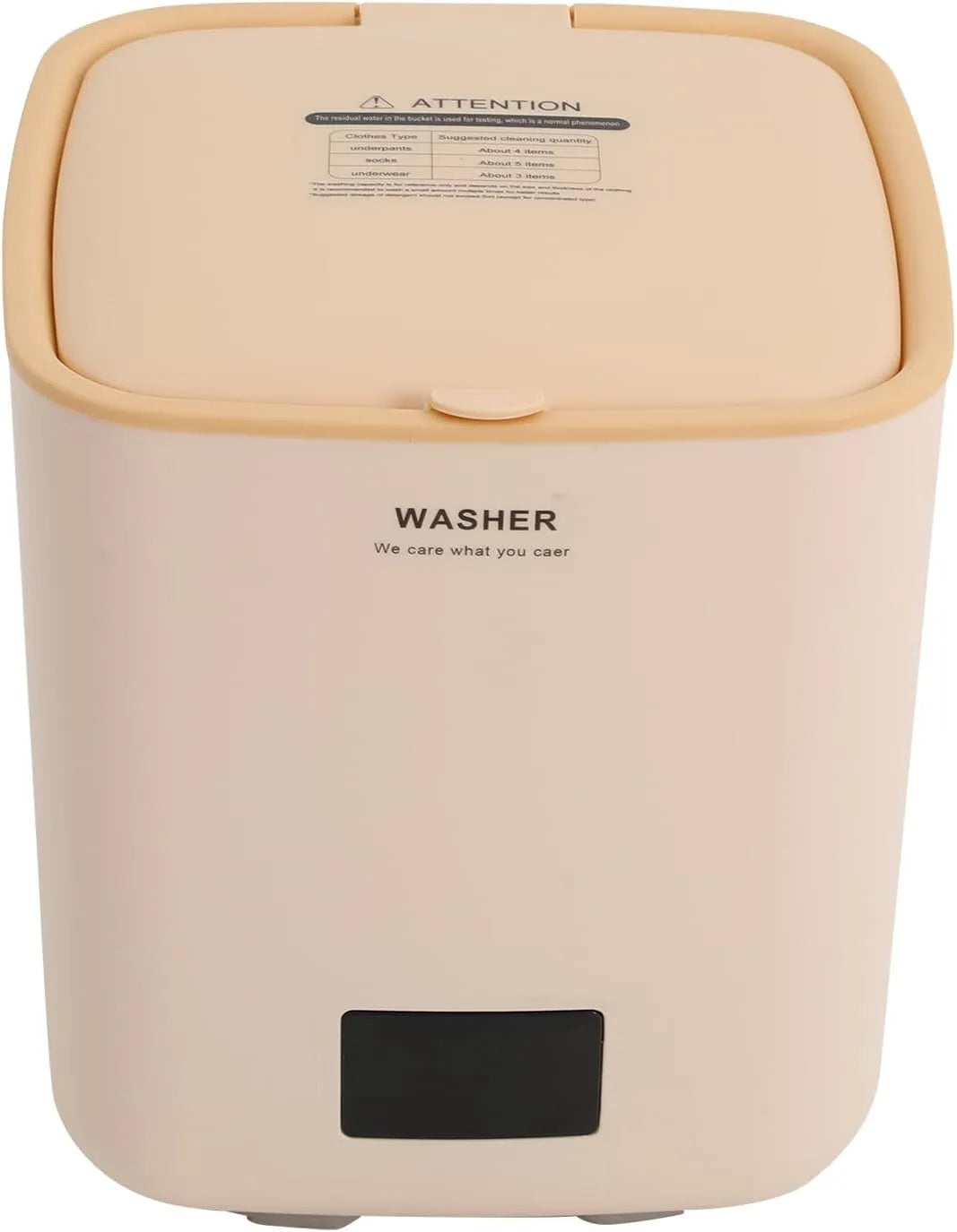 CCAUUB, Přenosné pračky, Přenosná pračka 7 L s LCD ovládacím panelem a funkcí spřádání, Bílá, 7 L, 5 x 26 x 29, 5 cm, 3, 24 kg