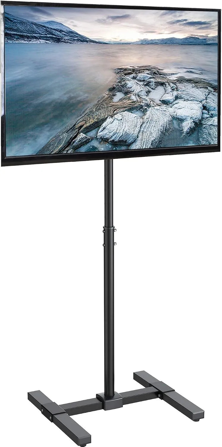VIVO STAND-TV07, Stojanové nohy, výškově nastavitelný televizní podlahový stojan pro 13 až 50 palců obrazovky do, Černá, 20 kg, OLED, 4K