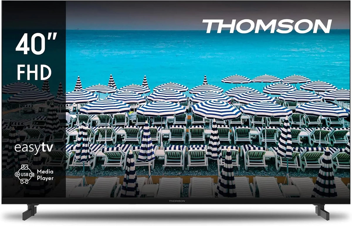 Thomson DVB-T/T2/C/S/S2 40FD2S13, Televizory, 40 palců (101 cm) FHD Easy TV, LED TV (bez Smart TV), trojitý tuner (DVB-T / T2 /, Černá, 101 cm