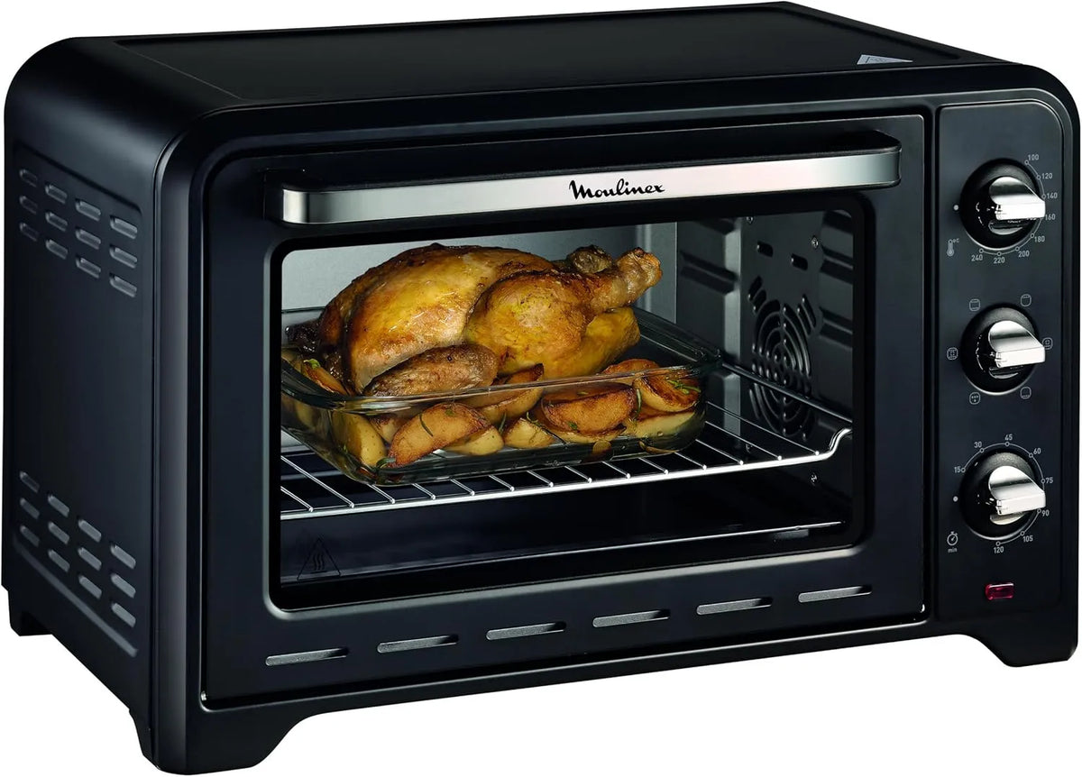 Moulinex, Mini trouby, Optimo Horno 33 litros černá, Černá, 33 l, 60 l