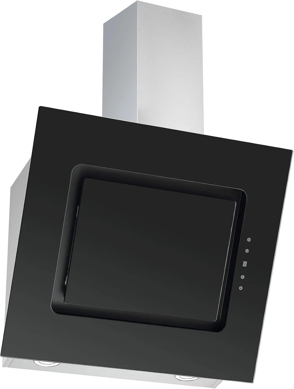 respekta CH99040-60S, Nástěnné digestoře, Regarda s bezprůhledným rozsahem hlavy / kapota šikmá 60 cm / nerezová ocel se, Černá, 60 cm, 63 dB