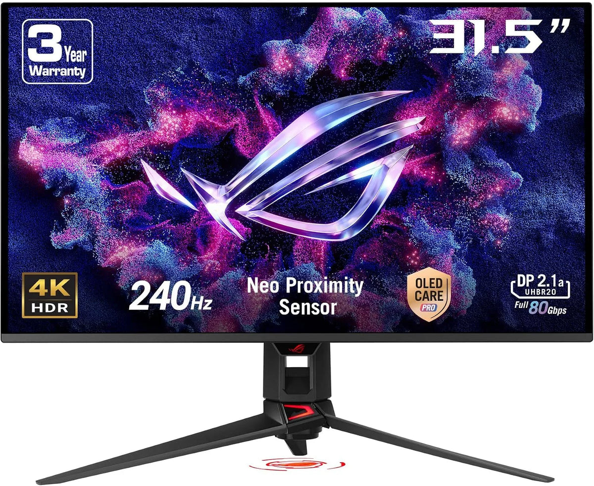 ASUS PG32UCDMR PG3DUCDMR, Monitory, ROG Swift 32 palců 4K QD- OLED Gaming Monitor, Černá, 4K, OLED, 3840 x 2160, 240 Hz