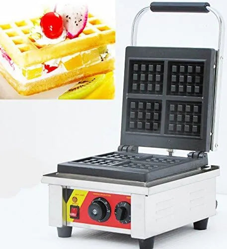 CGOLDENWALL np-539, Ohebné trubky, potrubí a hadice, np- 539 4 obdélníkový vaflovač Grid Waffle Baker Square stroj Sticking komerční, Černá, 220V