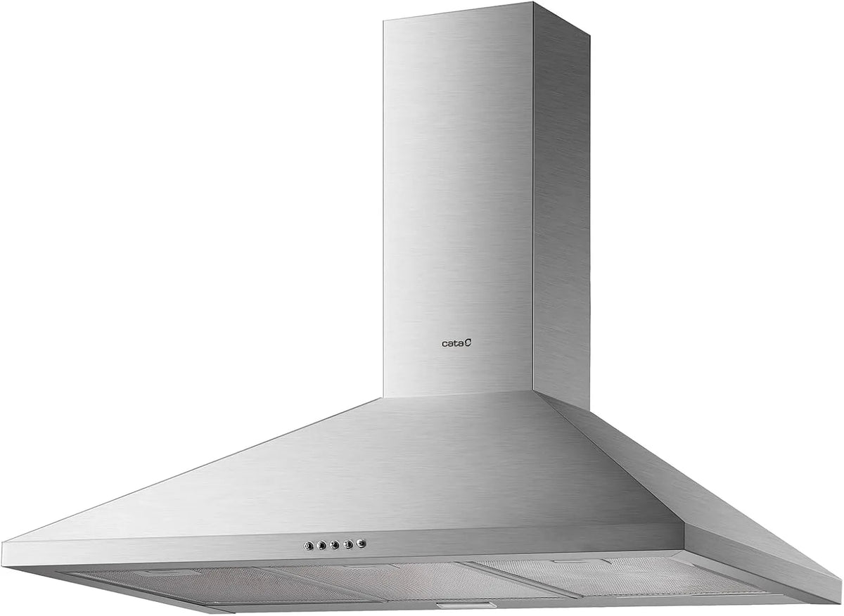 CATA, Vysavače podlahových krytin, V 9000 X - Kuchyňská kapuce - Dekorativní verze - 120W motor - Energetická třída, Stříbrná, 120W, 99x89