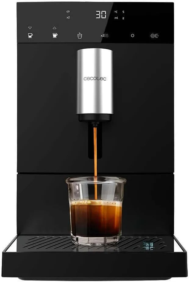Cecotec, Stroje na přípravu kávy a espresso, Superautomatic Coffee Machine Cremmaet Compact, 19 Bar, 1.1L, Černá / stříbrná, 150 g