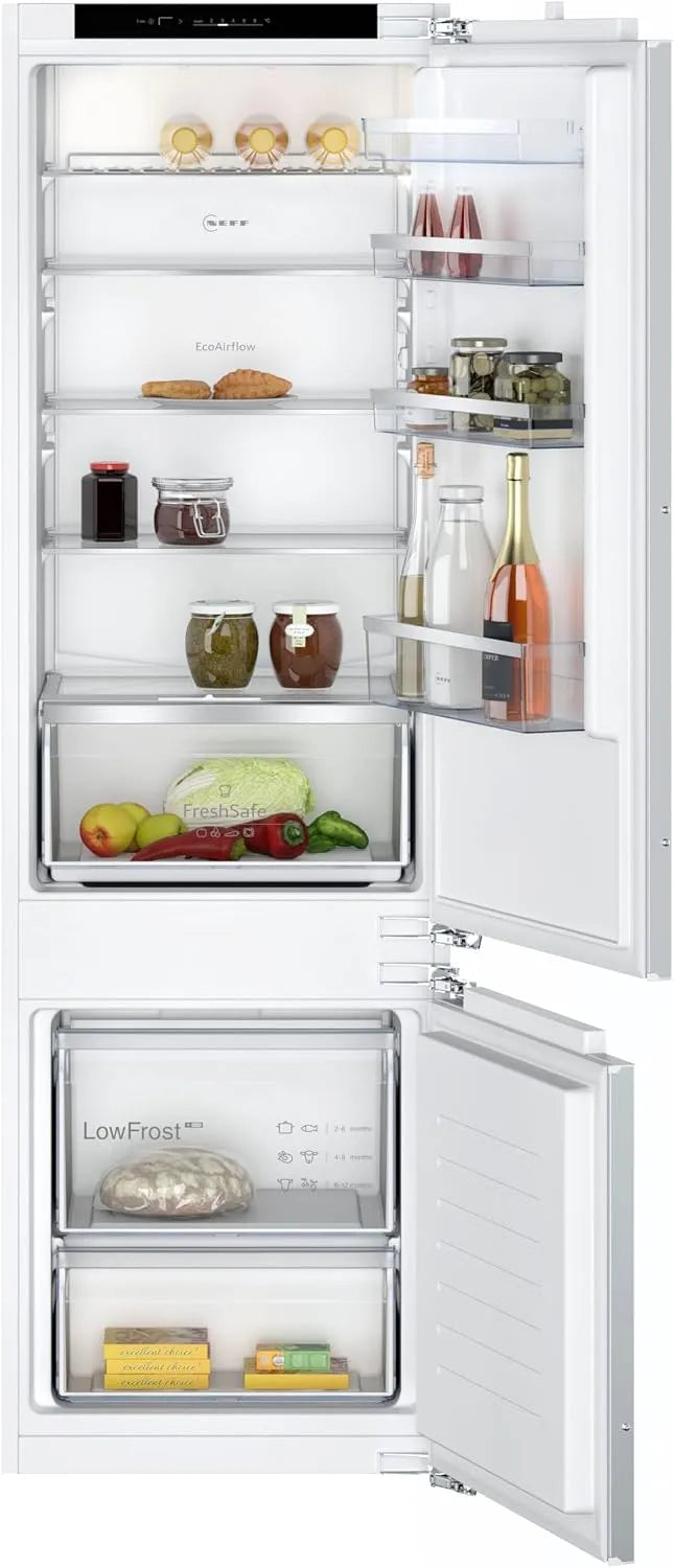 Neff KI5872FE0, Kombinované chladničky s mrazákem, N 50, vestavěný mrazák v kombinaci s mrazákem v dolní části 177.2 x 55.8 cm (H x, Bílá, 2 x 55