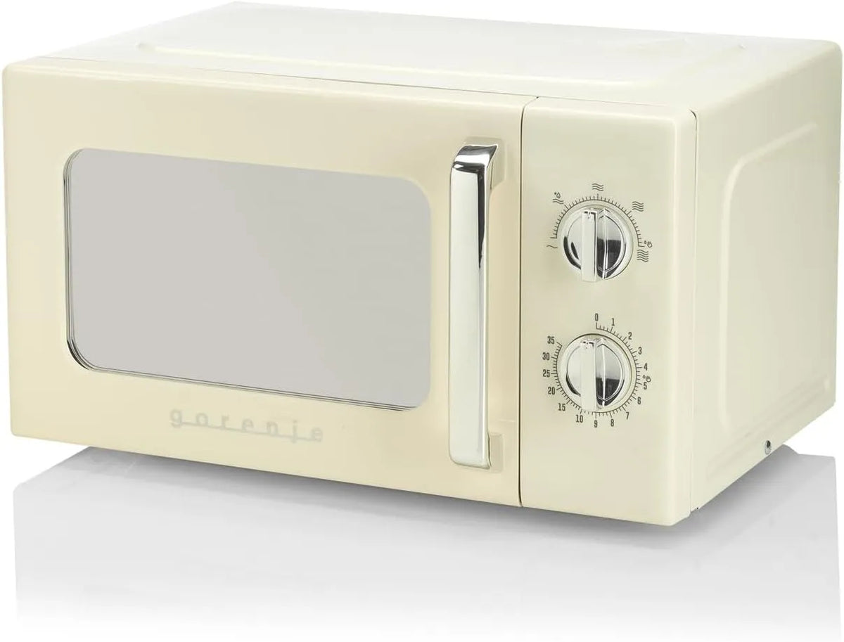 Gorenje MO20E1HRL, Kompaktní mikrovlnné trouby, Mikrovlnná trouba / 20L / 700 W / AquaClean / Timer / Thawing Function / 5 výkon, Bílá, 20L