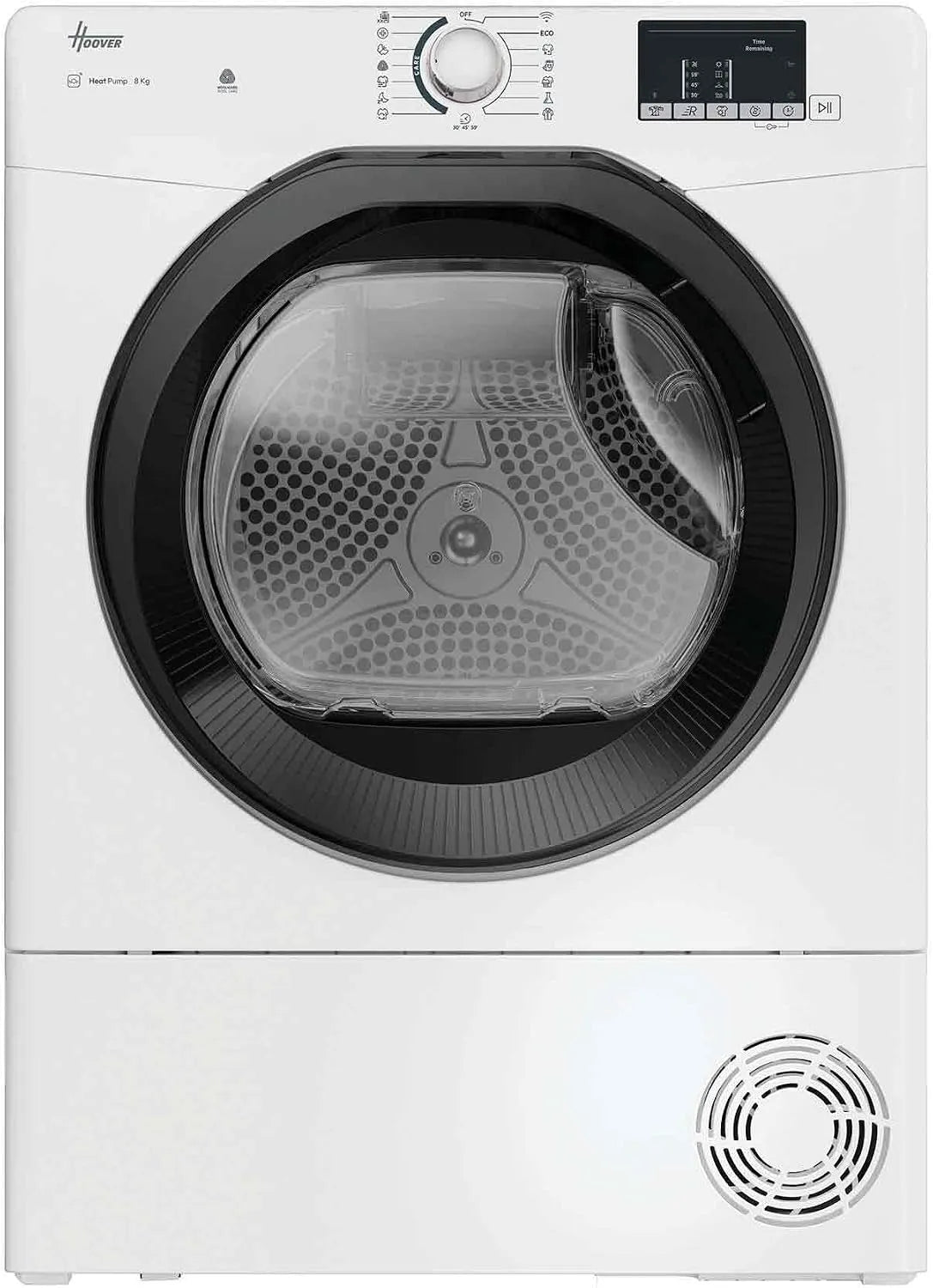Hoover EH8N2DBE-S, Sušičky s tepelným čerpadlem, H-DRY 350 HR sušička, vysoušeč vlasů, 8kg, hOn aplikace s WLAN & Bluetooth, 16, Bílá, 2DB