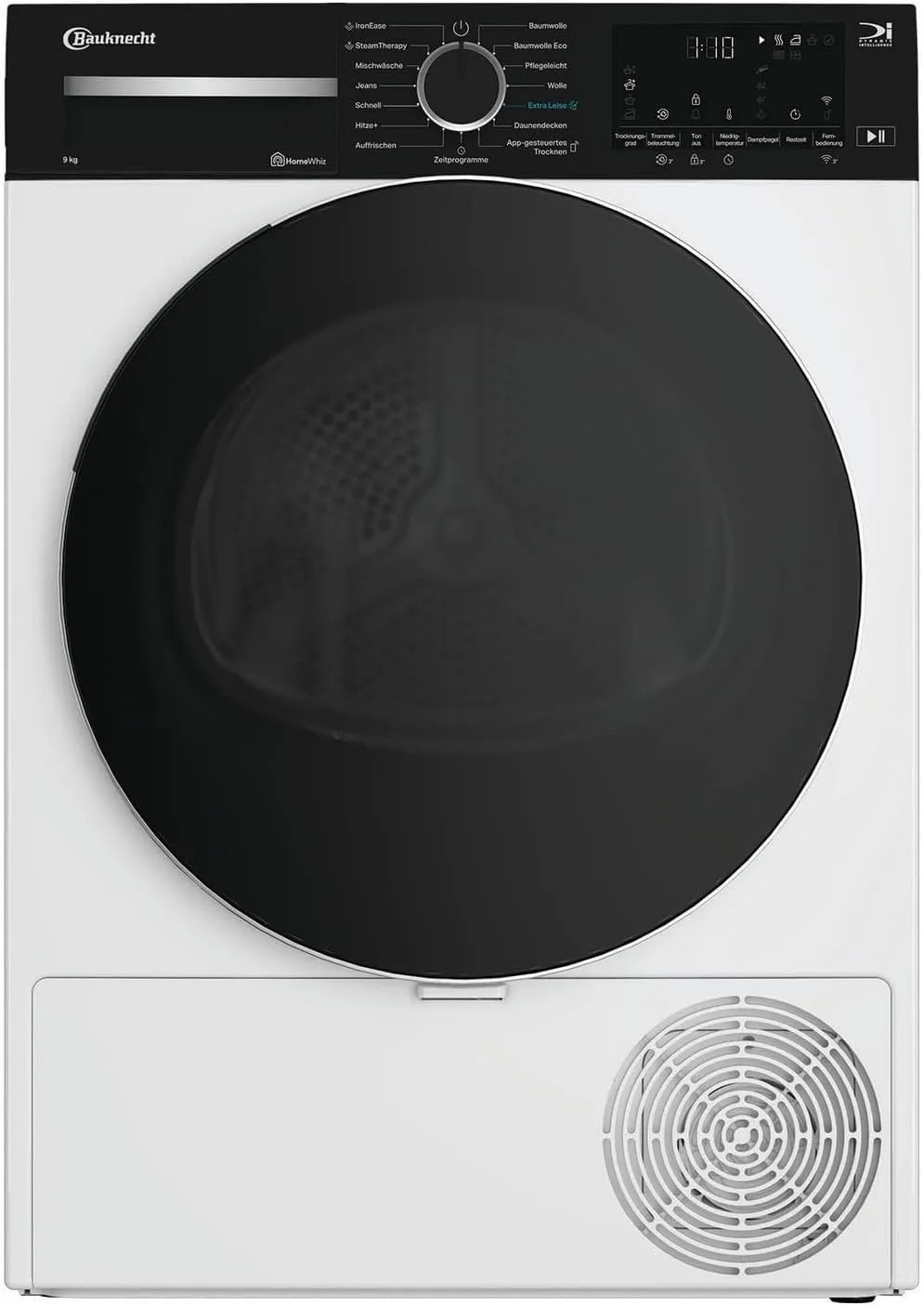 Bauknecht, Sušičky s tepelným čerpadlem, BT 97A WB vysoušeč tepelných čerpadel / 9 kg / EEK A / IronEase / A-Noise /, Bílá, 9 kg, 127l, 60dB