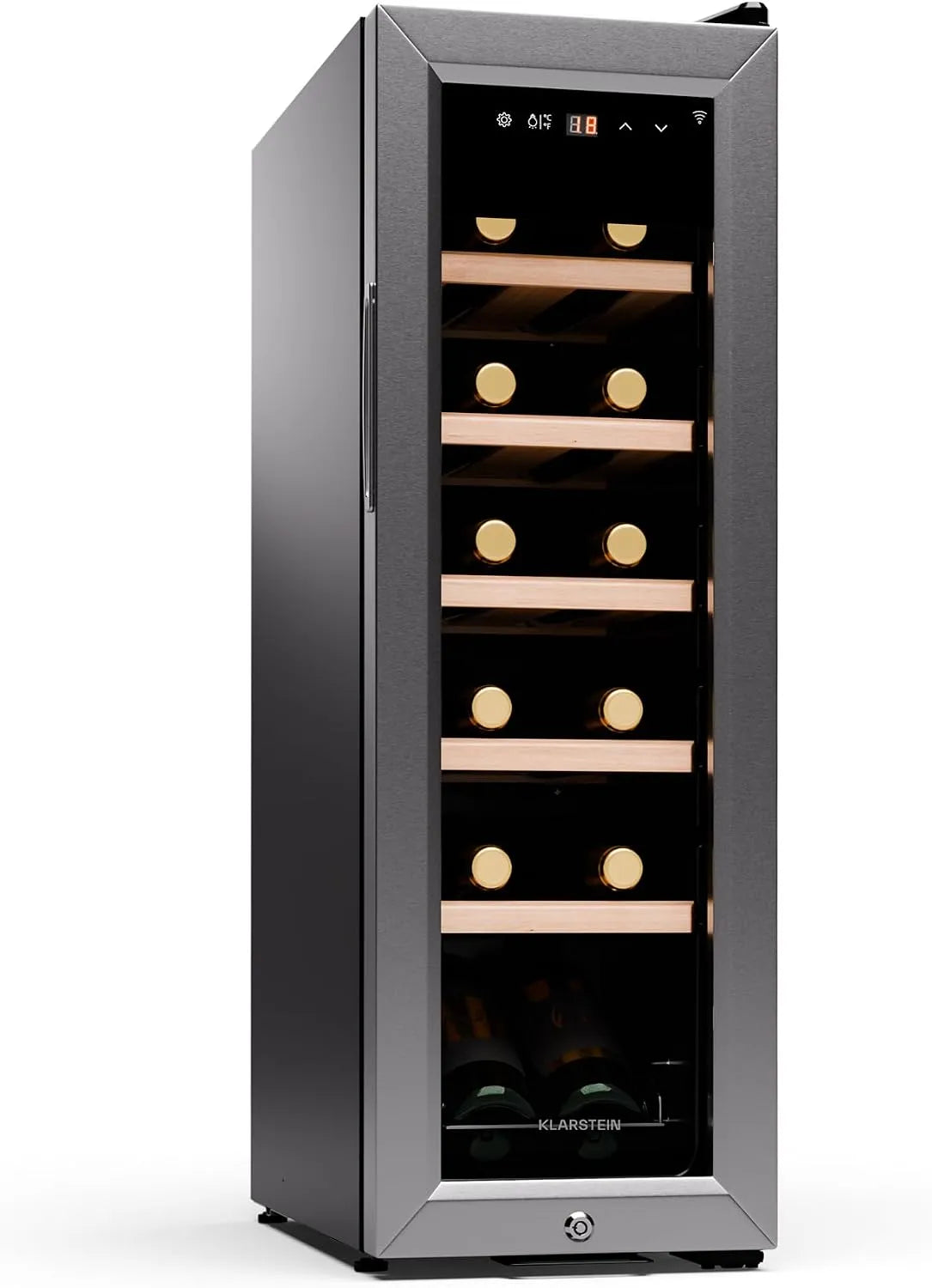 Klarstein, Chladničky na víno a sekt, Clearstein víno lednice, 1 zóna nápoje lednice, vnitřní / venkovní lednice, volně, Černá, 12 l, 32l, 44 dB