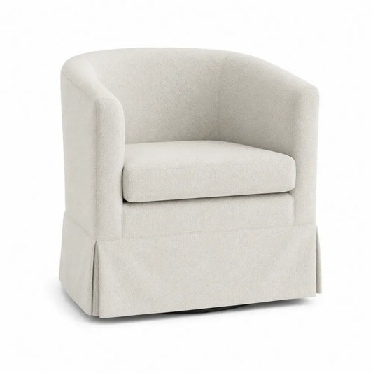 silla butaca de salón tapizada beige tejido bouclé estructura madera asiento acolchado diseño moderno