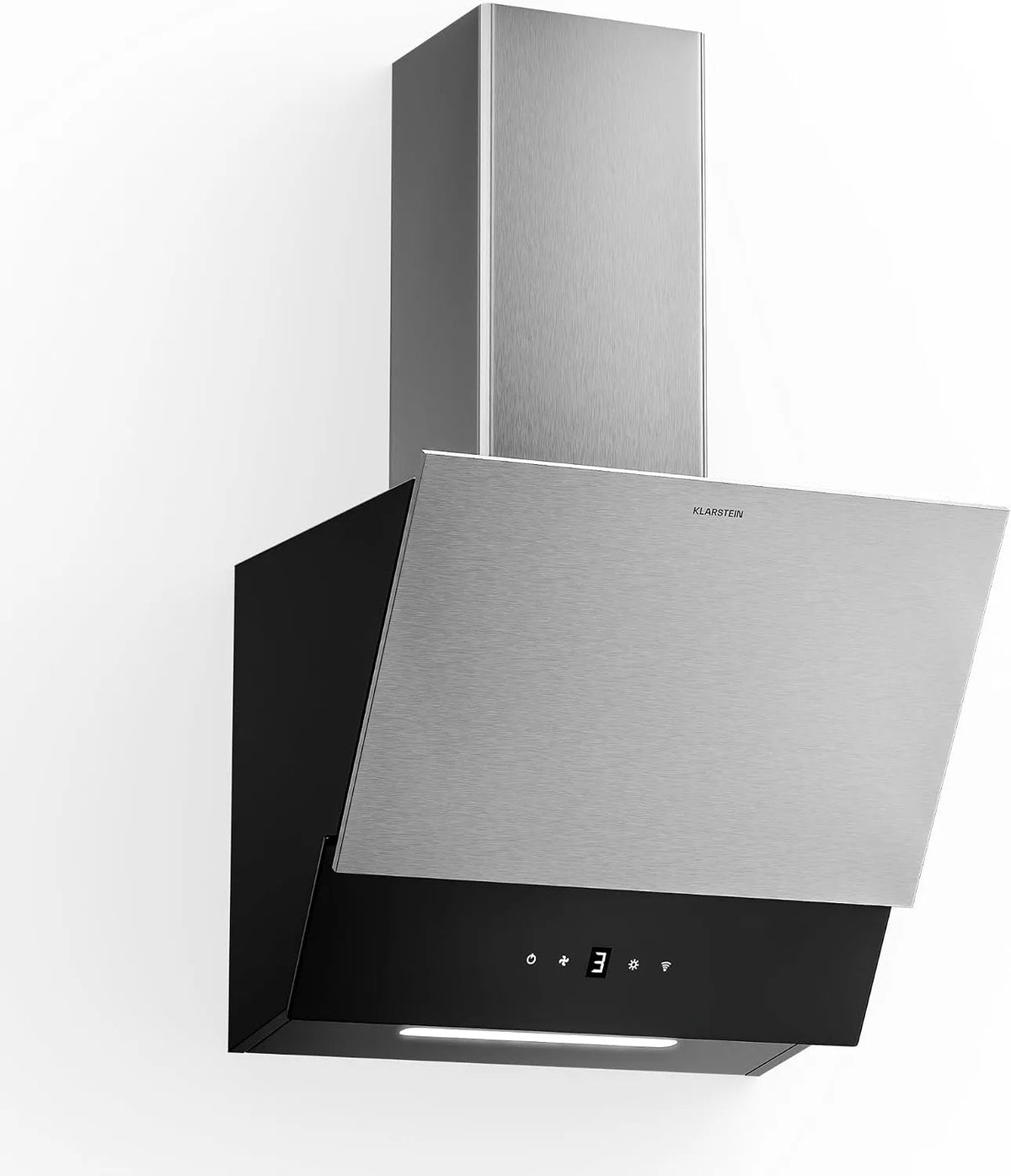 Klarstein, Nástěnné digestoře, Clearstone Ocel sortiment kapuce 45 cm - hlava bez kapuce, 624 m3 / h, A + +, Stříbrná, 45 cm, 62 dB