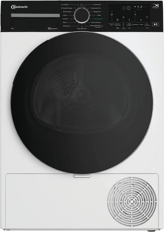 Bauknecht, Sušičky s tepelným čerpadlem, BT 96B WB vysoušeč tepelného čerpadla / 9 kg / EEK B / IronEase / A-Noise /, Bílá, 9 kg, 127l, 60 dB
