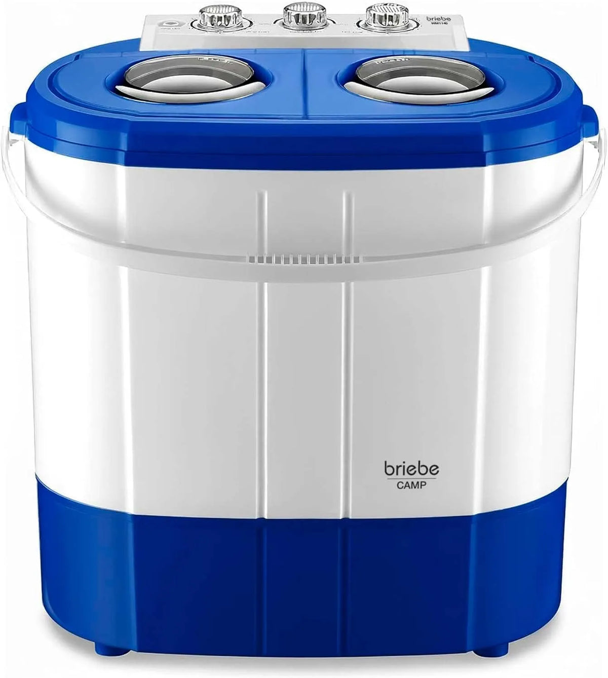 briebe, Pračky, BriţCamp Mini pračka, přenosná, s točením, kempování, kapacita 3 kg, ideální pro, Modrá / bílá, 3 kg, 1 kg, 220 V, 12 V