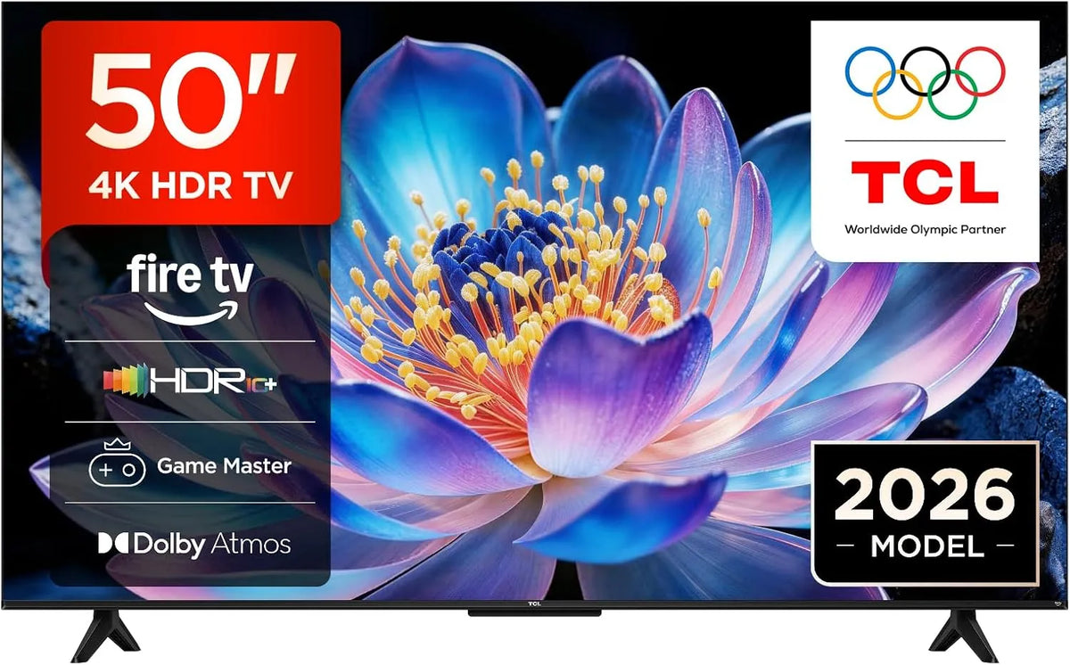 TCL HDR10 50V6D, Televizory, + 50 palců, 4K UHD, Smart TV, Fire TV, Dolby Atmos, DTS: X, Game Master, Černá, 50V, 4K