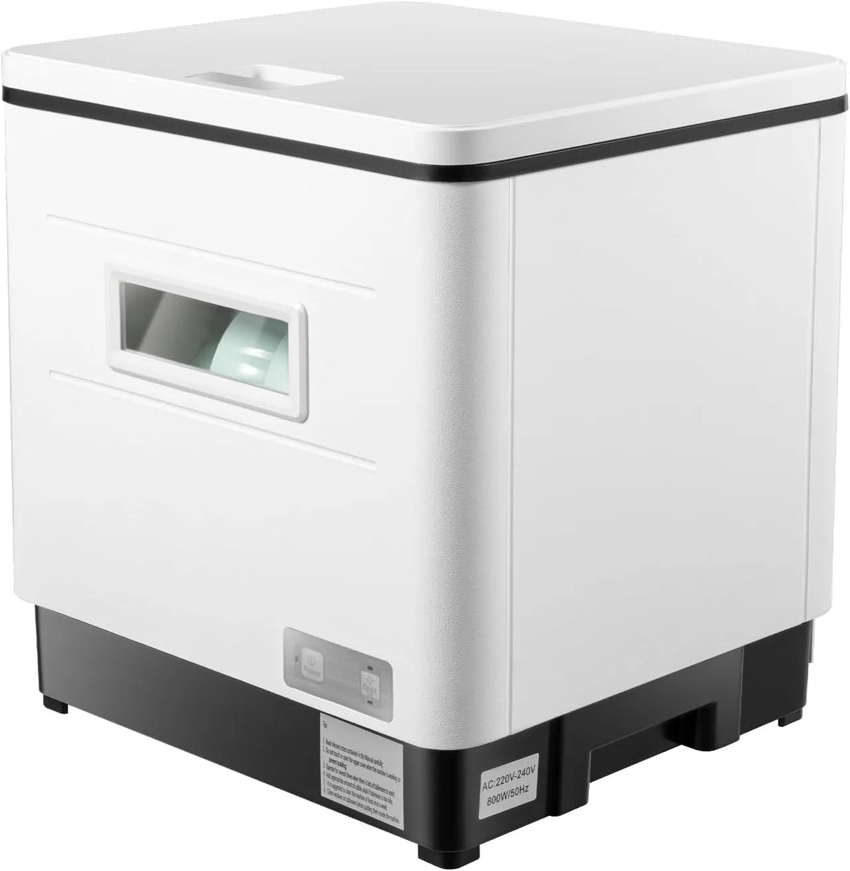 Qussse, Stolní myčky nádobí, Nerezová myčka nádobí, mini myčka nádobí, Volně stojící mini myčka pro 6, Stříbrná, 55 dB, 800W, 240V, 50 Hz