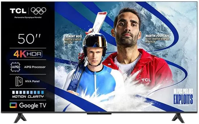 TCL, Přenosné televizory, 127.7 cm (50 palců) P6K LED 4K UHD HDR Smart TV, Černá, 127.7 cm, 4K