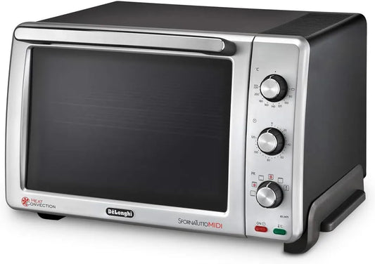 De'Longhi, Mini trouby, De 'Longhi EO 24752 Kompaktní trouba - Elektrická trouba se 7 kuchařskými, Černá / stříbrná, 24 l