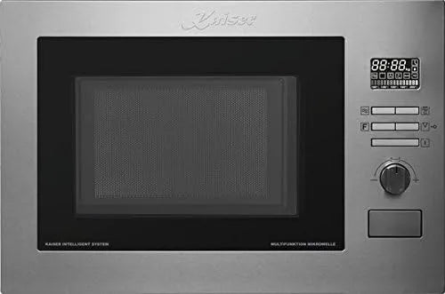 Kaiser, Mikrovlnné trouby s grilem, EM 2520 instalace nerezové oceli mikrovlnná trouba / 25L / teplý vzduch gril / 21, Stříbrná, 25L