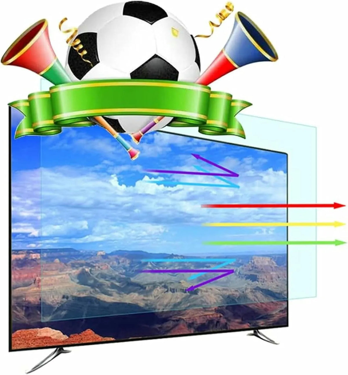 SaryEdge, Ochranné prvky obrazovky TV, Křišťálově jasný chránič obrazovky pro 75- 85 palců televizorů, odolné proti, Černá, 1831 x 1049 mm
