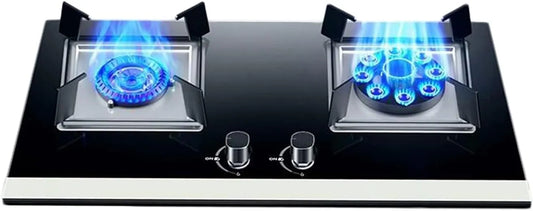 Generic, Varné desky, Dvojitý plynový sporák na hořáky, 5, 2 KW vysoce výkonný sporák s 9 dutinkami, Průhledná, 2 KW