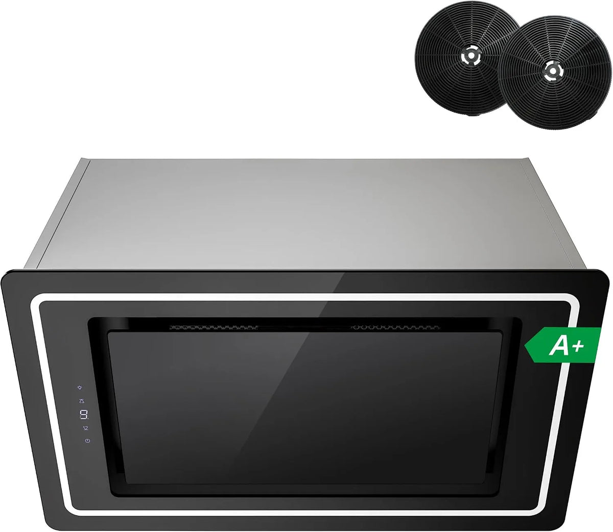 FIREGAS, Nástěnné digestoře, Montážní kapota, černá, 52 cm - 450 m3 / h, třída energie A +, 9 rychlostí, 52 cm