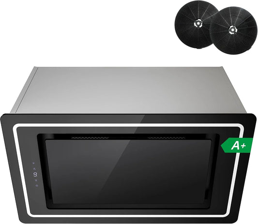 FIREGAS, Nástěnné digestoře, Montážní kapota, černá, 52 cm - 450 m3 / h, třída energie A +, 9 rychlostí, 52 cm