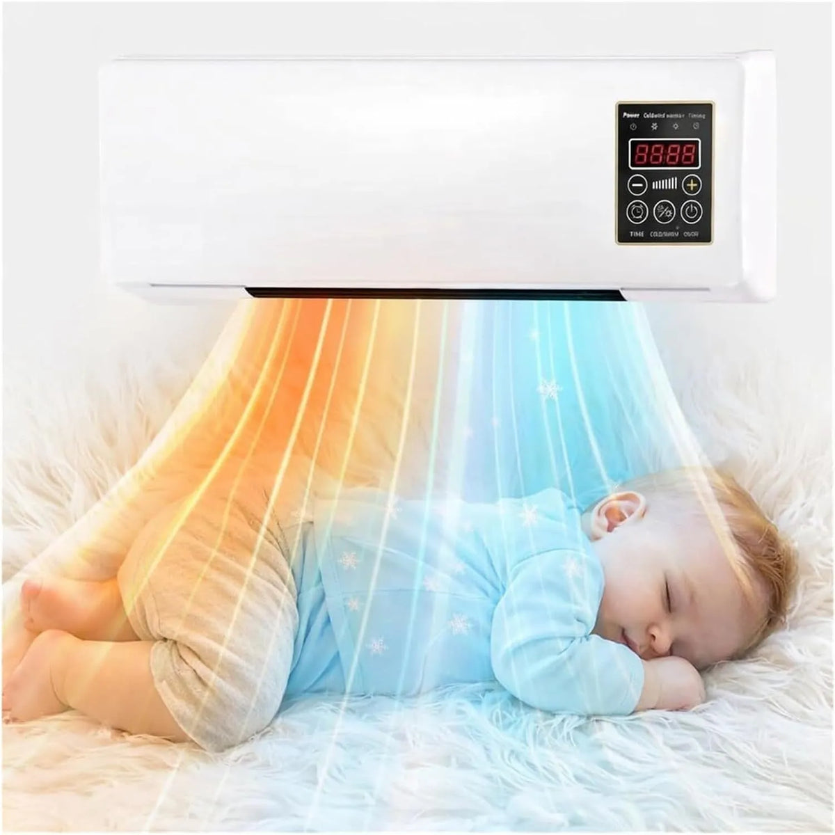 KHUKHU, Mobilní klimatizace, 2026 Nový ventilátor klimatizace, přenosná klimatizace F na, multifunkční, Bílá, 60 W, 45 dB, 11 cm, 1 v
