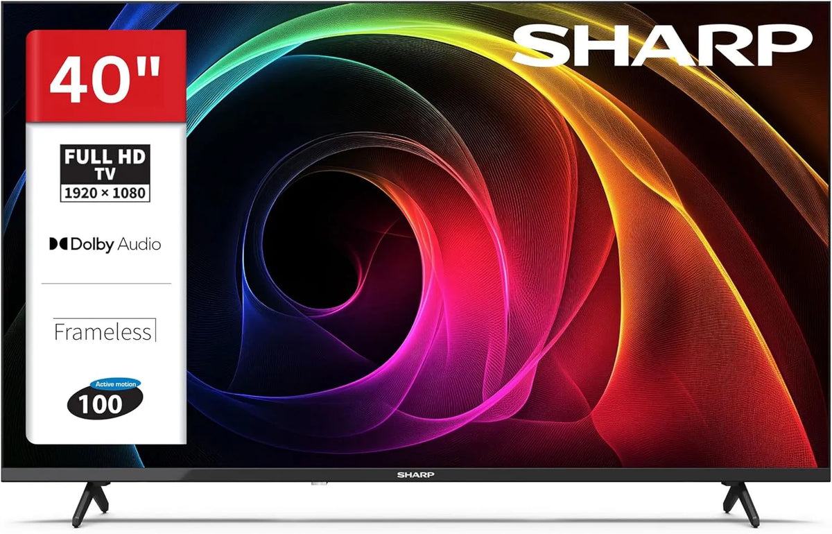 SHARP 40HA1705E, Televizory, TV 40 palců (101 cm) LED TV s rozlišením Full HD, Černá, 101 cm, Full HD