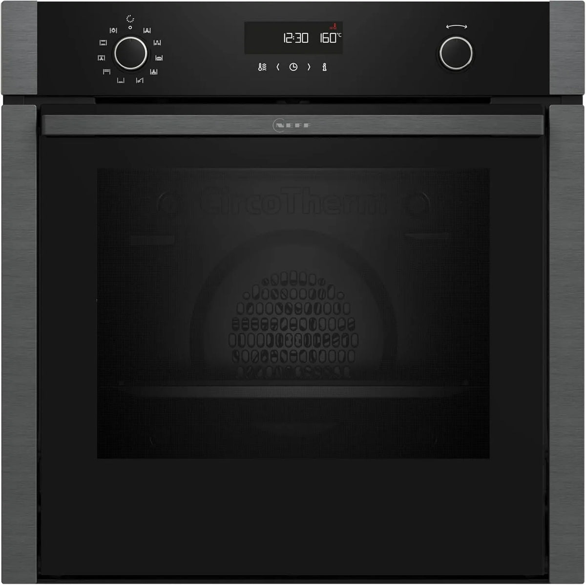 Neff B6ACH7AG3, Trouby, N50 built- in trouba, 60 x 60 cm, Made in Germany, Zatahovací dveře, Pyrolýza &, Šedá