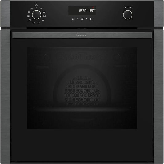 Neff B6ACH7AG3, Trouby, N50 built- in trouba, 60 x 60 cm, Made in Germany, Zatahovací dveře, Pyrolýza &, Šedá