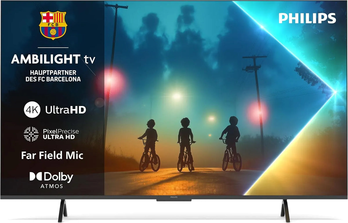 PHILIPS 55PUS8200, Televizory, Ambilight 4K LED Smart TV - 55 palcový displej s Pixel Precise Ultra HD, Titan, Černá, 4K, 25 '