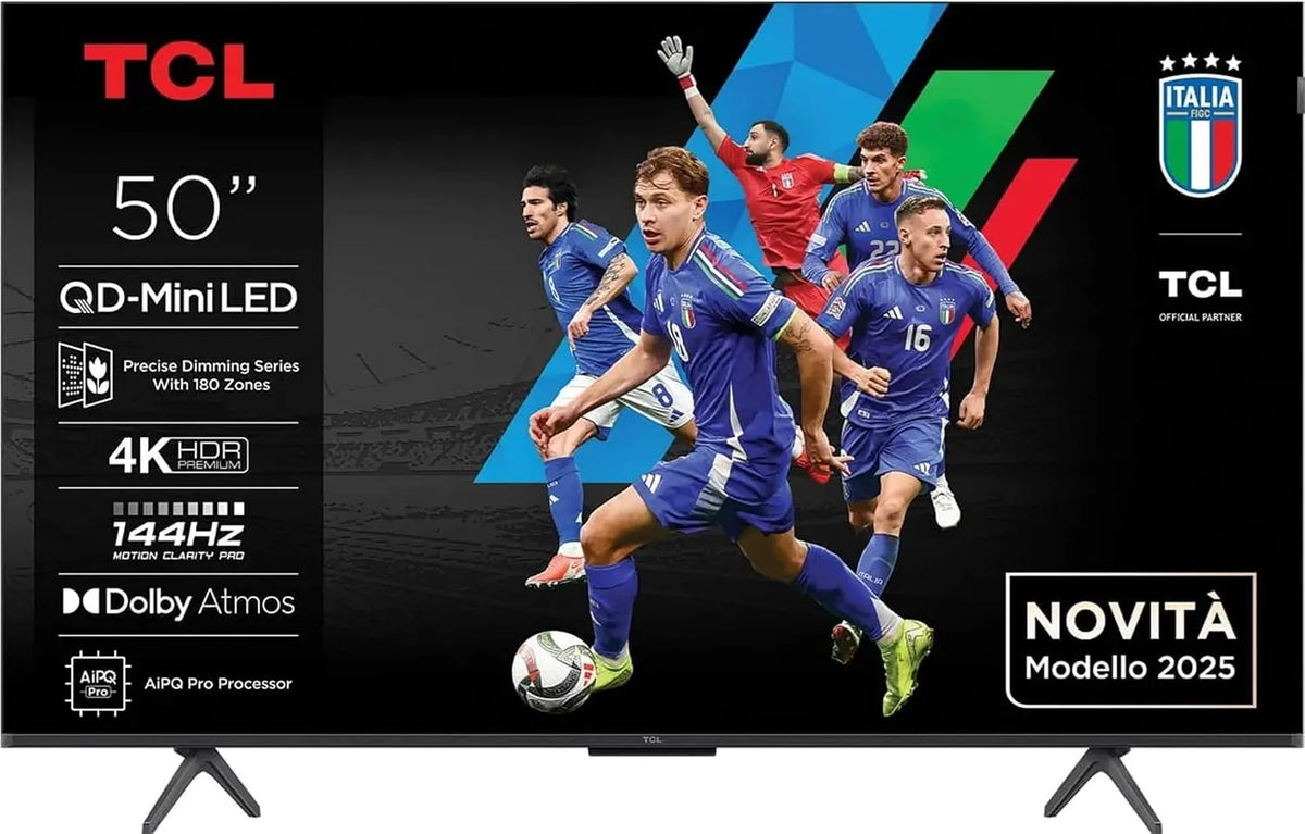 TCL 50C69K, Televizory, TVC 50 '4K QLED MINILED 144HZ TVSAT / AUDIO ONKYO, Černá, 50 ', 4K, QLED, MINILED