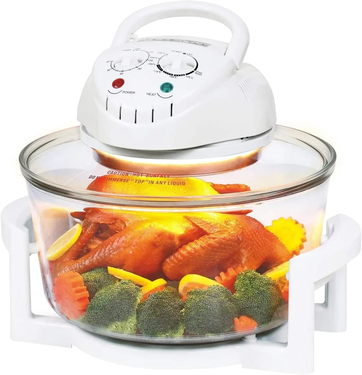 Youyijia, Mini trouby, Halogenofen 17L, Hot Air Buráček & Convection Buráček 1400W s prodlužovacím, Černá / stříbrná, 17L, 1400W, 340mm, 230 V