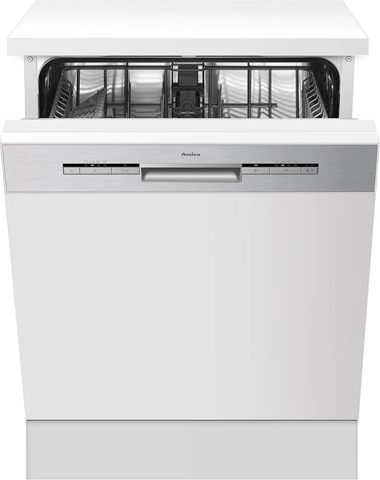 Amica, Myčky nádobí, 60 cm, EGSP 14797-1 E built- in myčka nádobí / částečně integrovaná s ovládacím panelem, Stříbrná, 5 × 59, 8 × 57 cm