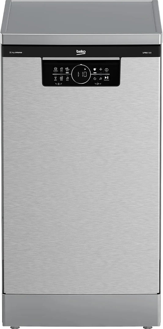 Beko BDFS26040XQ, Myčky nádobí, 45 cm, bPRO 500 myčka nádobí 45 cm, volné vysouvání, spodní tělo, pro 10 šitých stropů, Bílá, 31 cm