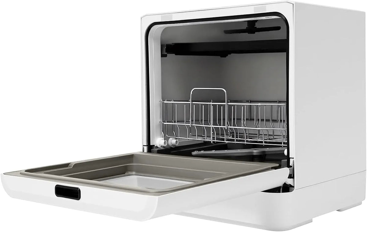 hongward, Stolní myčky nádobí, Mini myčka nádobí 6-8 tahací stolová myčka 800W stolová myčka se 4 čisticími, Bílá, 800W, 0, 58 kW, 240 V, 60Hz