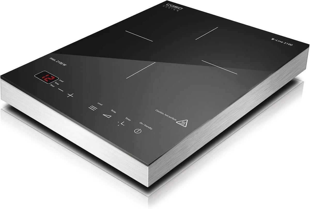 Caso, Elektrické vařiče, S-Line 2100 mobilní indukční Hotplate, test vítěz House & Garden Test, precizní, Průhledná, 24cm, 2100 W, 7 × 35