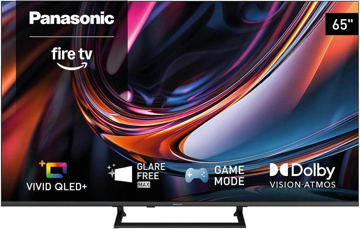 Panasonic TV-65W80C, Přenosné televizory, 4K UHD Vivid QLED +, Glare Free Max, Fire TV, Černá, 65W, 4K, QLED