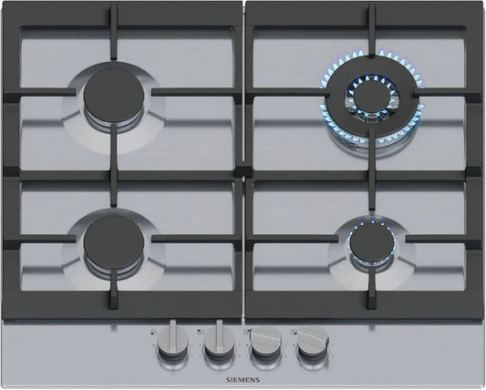 Siemens iQ500 EC6A5HI90, Varné desky, Plynový vršek 60 cm nerezová ocel stepFlame Technology, Stříbrná, 60 cm, 3.5 kW, 5 x 582 x 520 mm