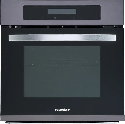 respekta DIGI8BLACKSTEEL, Trouby, Respektovat samostatně-dostatečné budovy v troubě / 11 topných typů / LED časovač, Stříbro / Černá, 66 l