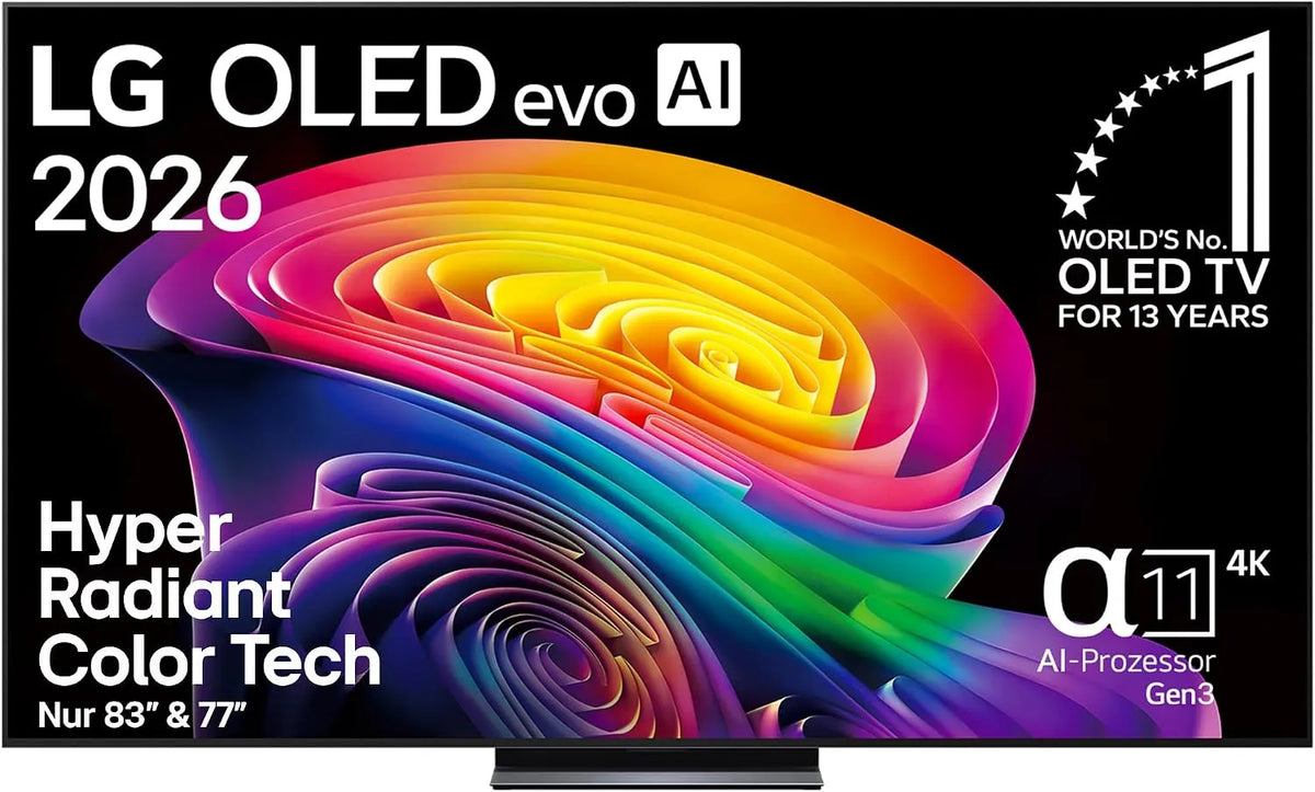 LG OLED83C6ELB Gen3, Televizory, TV 83 palců (210 cm) 4K OLED evo AI TV (α11 4K AI procesor, Webos 26, 120Hz (VRR, Černá, 210 cm, 4K, OLED