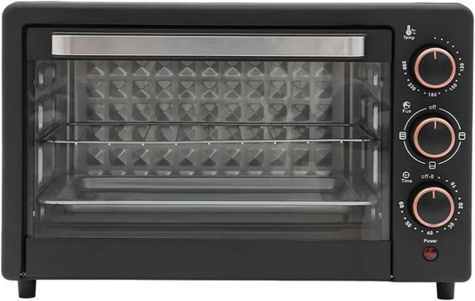 NoneDanGee, Trouby, Pečicí trouba na grilování a grilování 22 l, kempování Pečicí trouba s, Černá, 22 l, 37cm, 1000 W, 4 v