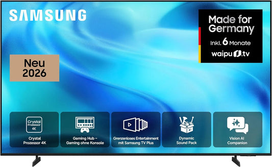 Samsung U7099H, Televizory, Crystal 4K 85 palců (210 cm), UHD TV, AI Companion pro vaše dotazy, 4K Upscaling, Černá, 4K, 210 cm, 214 cm