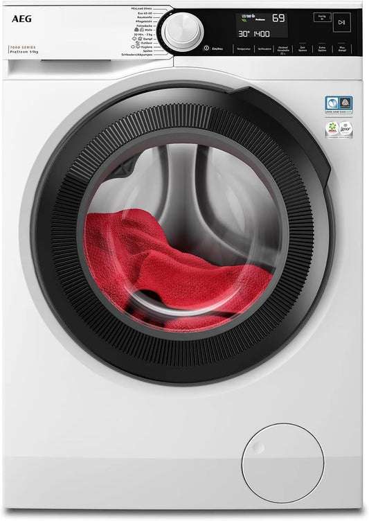 AEG A-20 LR7GA70490, Pračky, pračka, série 7000 ProSteam: obnovovací funkce s párou místo mytí, 9 kg, klid, Bílá, 7G, 2 l, 10 l