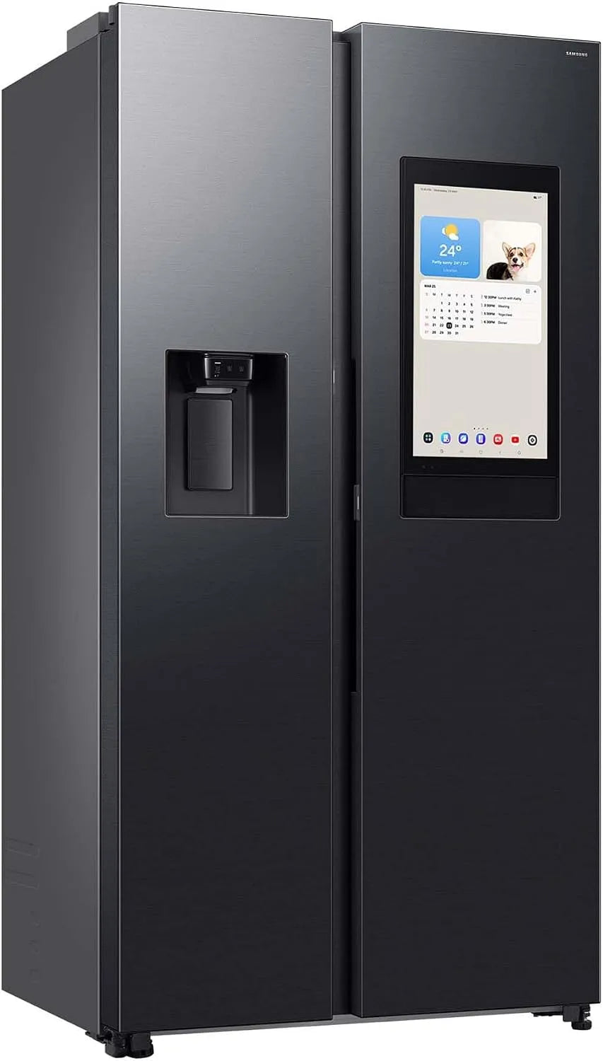 Samsung RS90F66BEFEF RS90F66EF, Kombinované chladničky s mrazákem, Side-by-side lednice / mrazák, AI lednice s mrazákem, 178 cm, 614 l, ledový /
