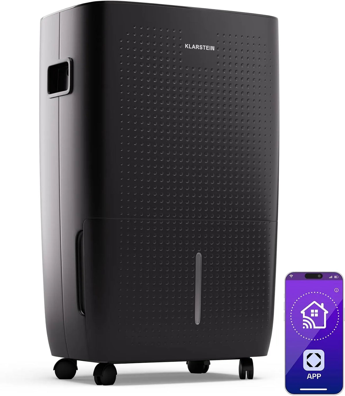 Klarstein 60L/24h 45-65m2, Odvlhčovače vzduchu, DryFy Connect 60L odvlhčovač, 60L / 24h, WiFi App ovládání, 8L Tank, Časovač, antracit, 60L, 8L