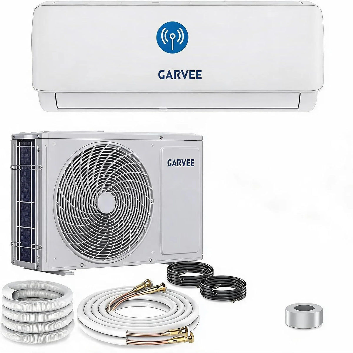 Euker, Splitové klimatizace, Tichý klimatizátor vzduchu s rozštěpeným vzduchem 24000 BTU (7.2 kW) - Invertor, Bílá, 24000 BTU, 7.2 kW, 19 dB