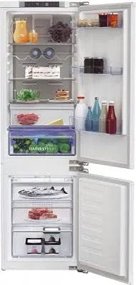 Beko, Kombinované chladničky s mrazákem, built- in lednice, 283 L, E třída energetické účinnosti, 193 L lednice, 78 L, Bílá, 193 L